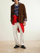 Drake's - Cotton-Corduroy Suit Blazer - Brown