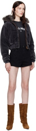 Ksubi Black Rise N Hi Authentik Denim Shorts
