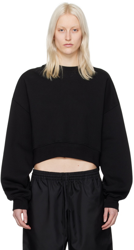 Photo: WARDROBE.NYC Black Hailey Bieber Edition HB Track Sweatshirt