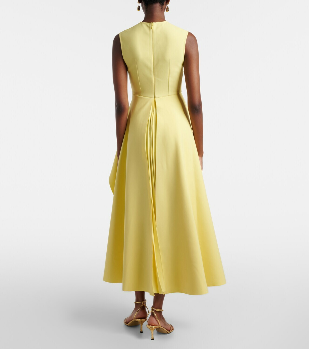 Solace London Severny draped pleated midi dress