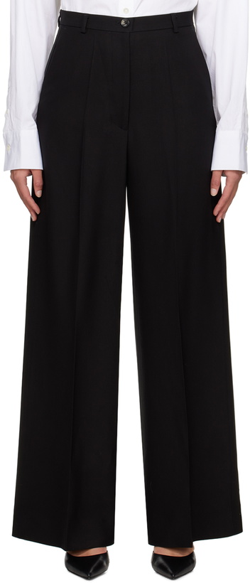 Photo: Teurn Studios Black Flat-Front Trousers