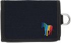 PS by Paul Smith Navy Broad Stripe Zebra Wallet