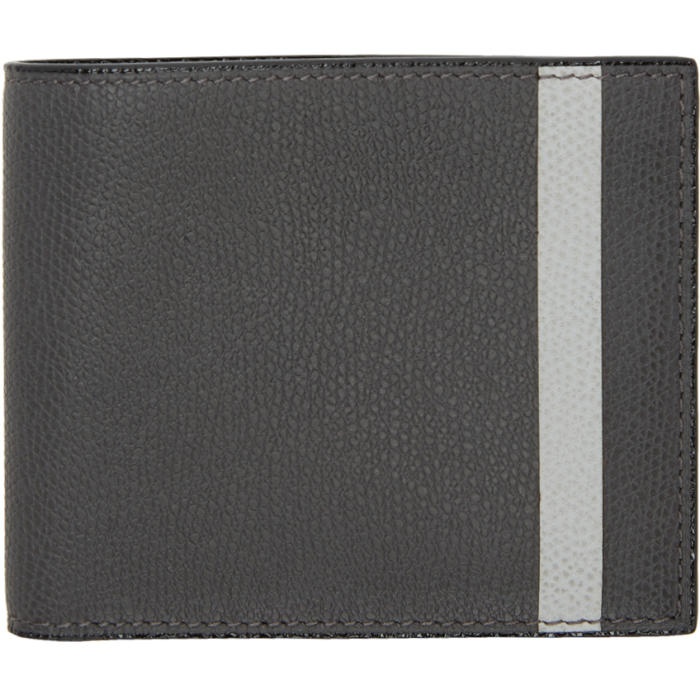 Photo: Valextra Grey Stripe 6CC Bifold Wallet