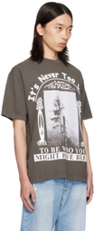 Online Ceramics Brown 'It's Never Too Late' T-Shirt