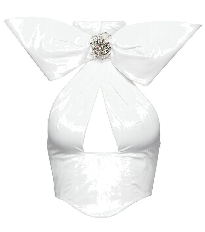 Photo: Area Embellished cutout cotton top