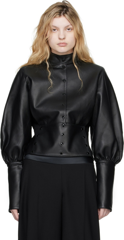 Photo: FIDAN NOVRUZOVA Black Elena Leather Jacket
