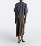 Vince Plaid satin slip skirt