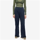 Raf Simons Women's Jogging Pants With R Embroidery And Leather Patch in Dark Navy