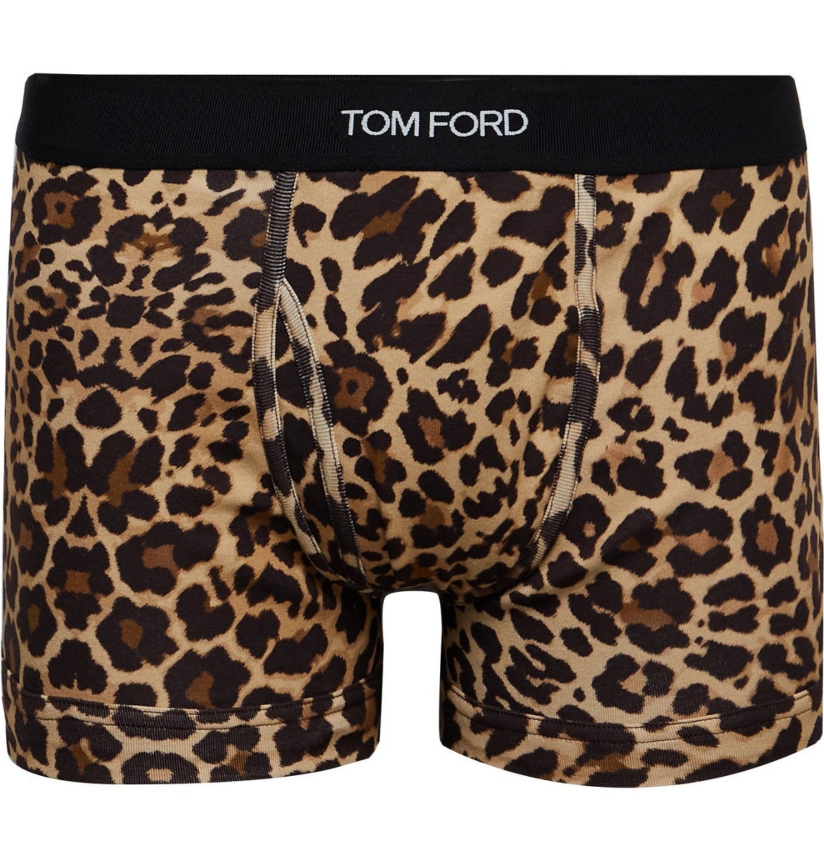 TOM FORD - Leopard-Print Stretch-Cotton Boxer Briefs - Brown TOM FORD