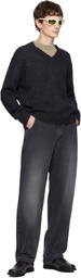 Second/Layer Gray Vexed V-Neck Sweater