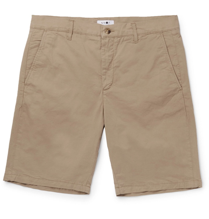 Photo: NN07 - Crown Slim-Fit Stretch-Cotton Twill Shorts - Green