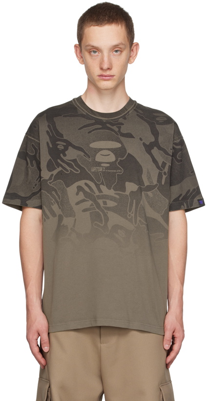 Photo: AAPE by A Bathing Ape Gray Printed T-Shirt