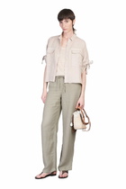 120% Lino Tank Top In Beige Linen