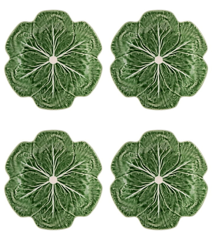 Photo: Bordallo Pinheiro Cabbage set of 4 ceramic dinner plates