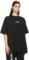 VETEMENTS Black Logo Label T-Shirt