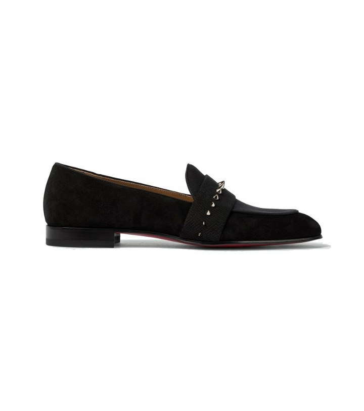 Photo: Christian Louboutin - Nit Night suede and twill loafers