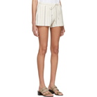 See by Chloe Off-White and Black Striped Shorts
