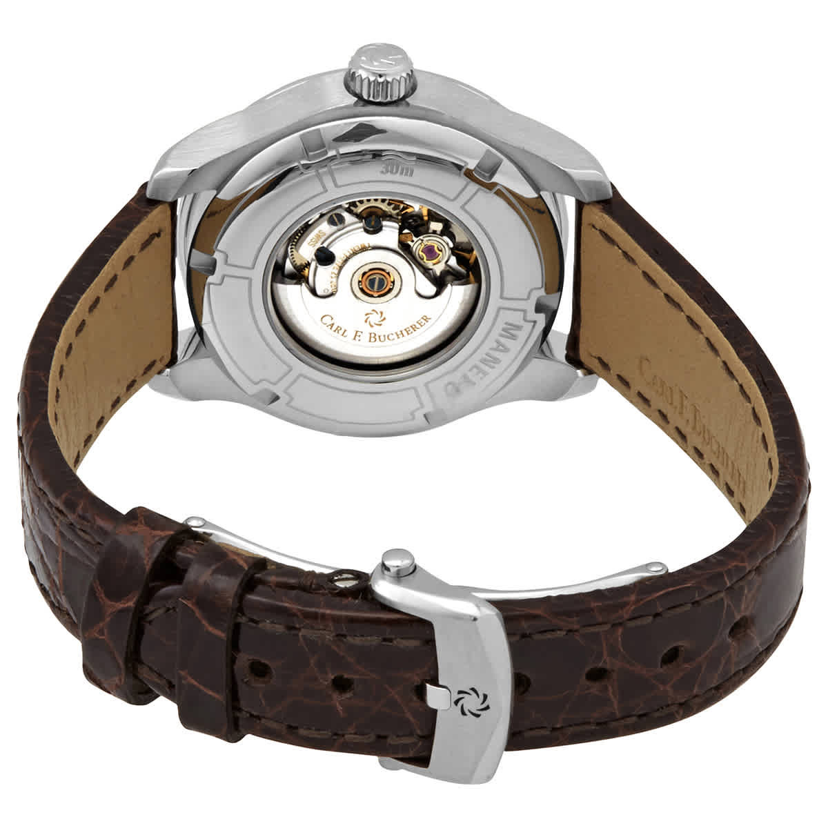 Carl F. Bucherer Manero Autodate Automatic Diamond Silver Dial Watch 00.10911.08.13.11