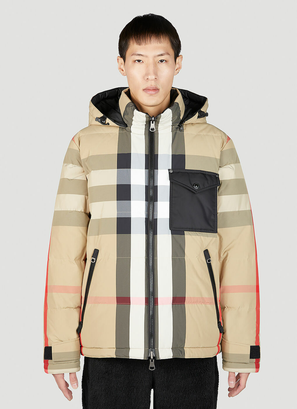 Burberry - Signature Check Down Jacket in Beige Burberry