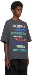 We11done Gray Graphic T-Shirt