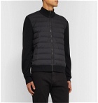 James Perse - Shell-Panelled Merino Wool and Cashmere-Blend Down Jacket - Black
