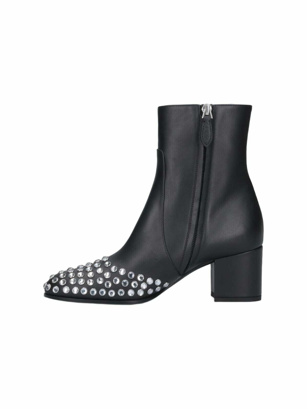 Alaia Low Ankle Boots With Rhinestones