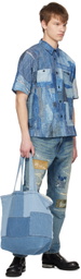 FDMTL Blue Patchwork Tote