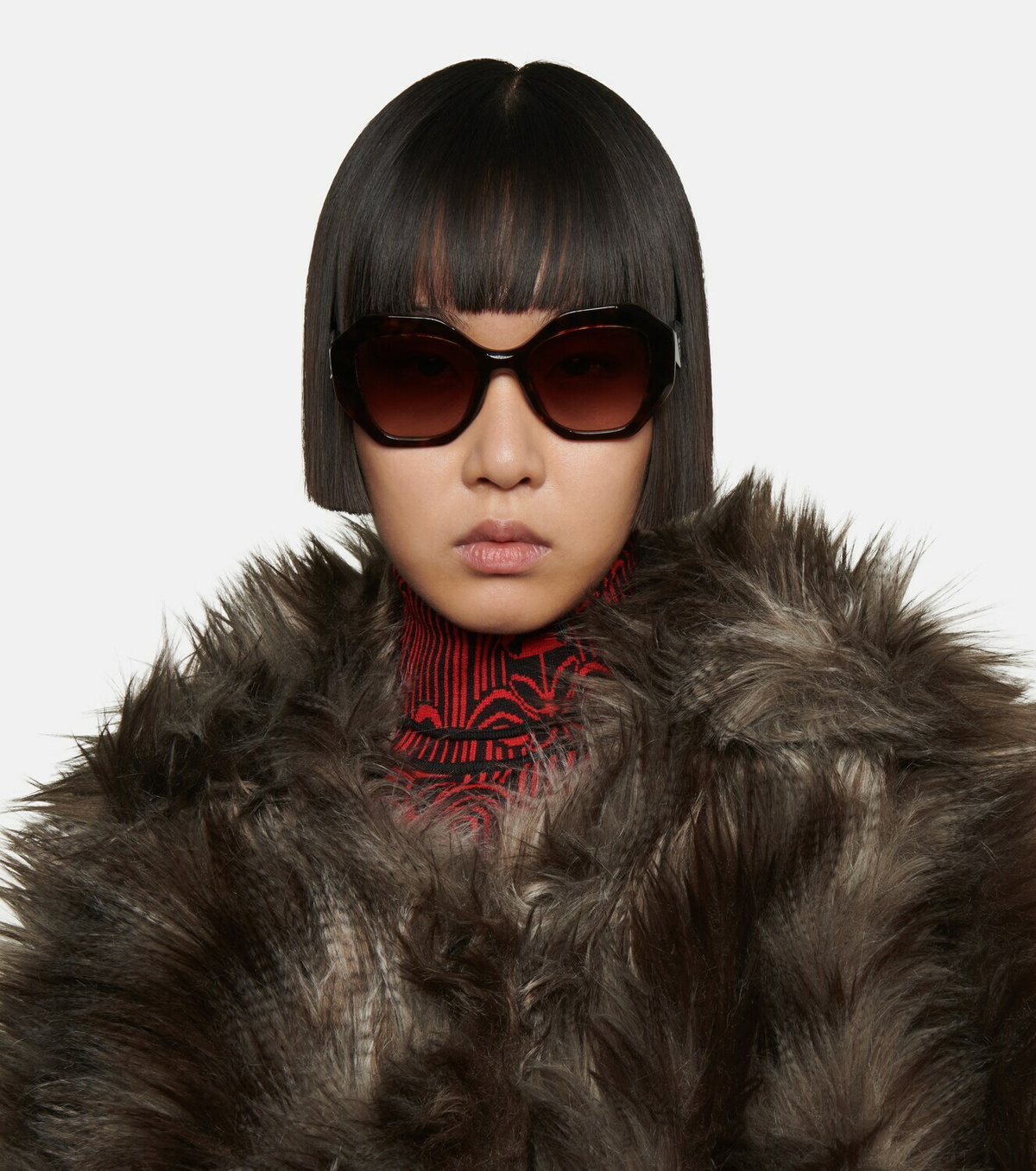 Prada Geometric tortoiseshell sunglasses