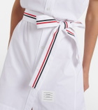 Thom Browne Belted cotton poplin shirt dress