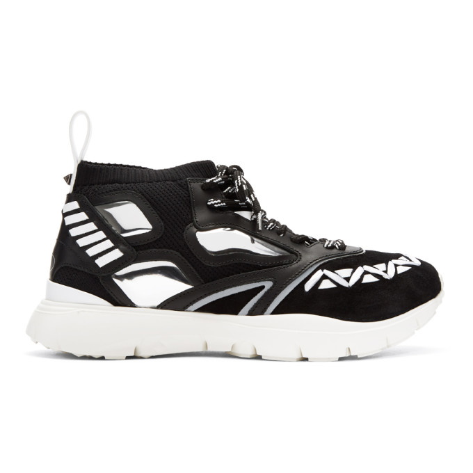 Photo: Valentino Black Valentino Garavani Heroes Reflex High-Top Sneakers