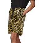 Wacko Maria Yellow Velvet Leopard Shorts