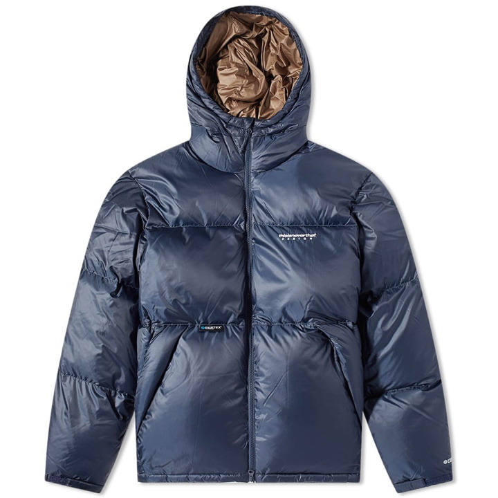 Photo: thisisneverthat Men's PERTEX® Recycled Down Jacket in Navy