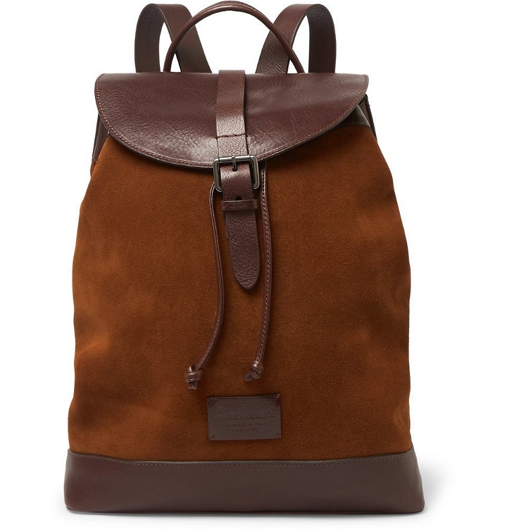 Photo: Anderson's - Leather and Suede Backpack - Brown