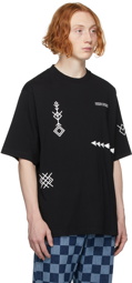 Marcelo Burlon County of Milan Black Jersey Folk T-Shirt