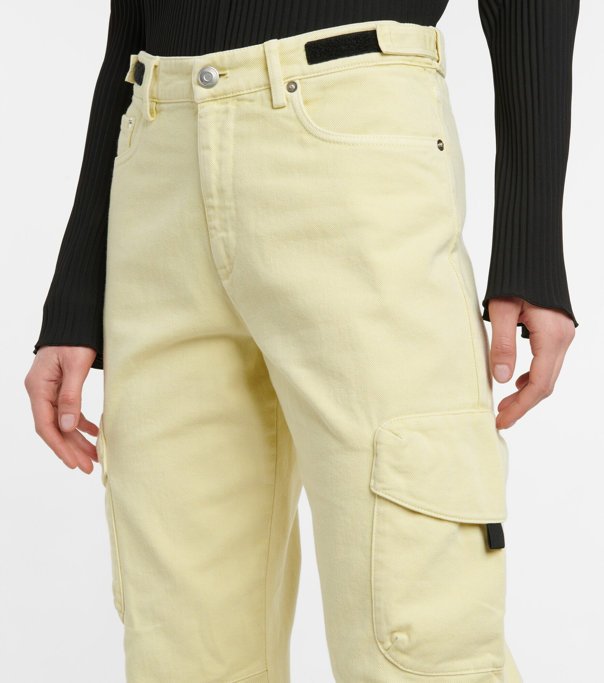 Coperni - High-rise denim cargo pants