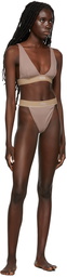 SKIMS Taupe Cotton Rib Thong