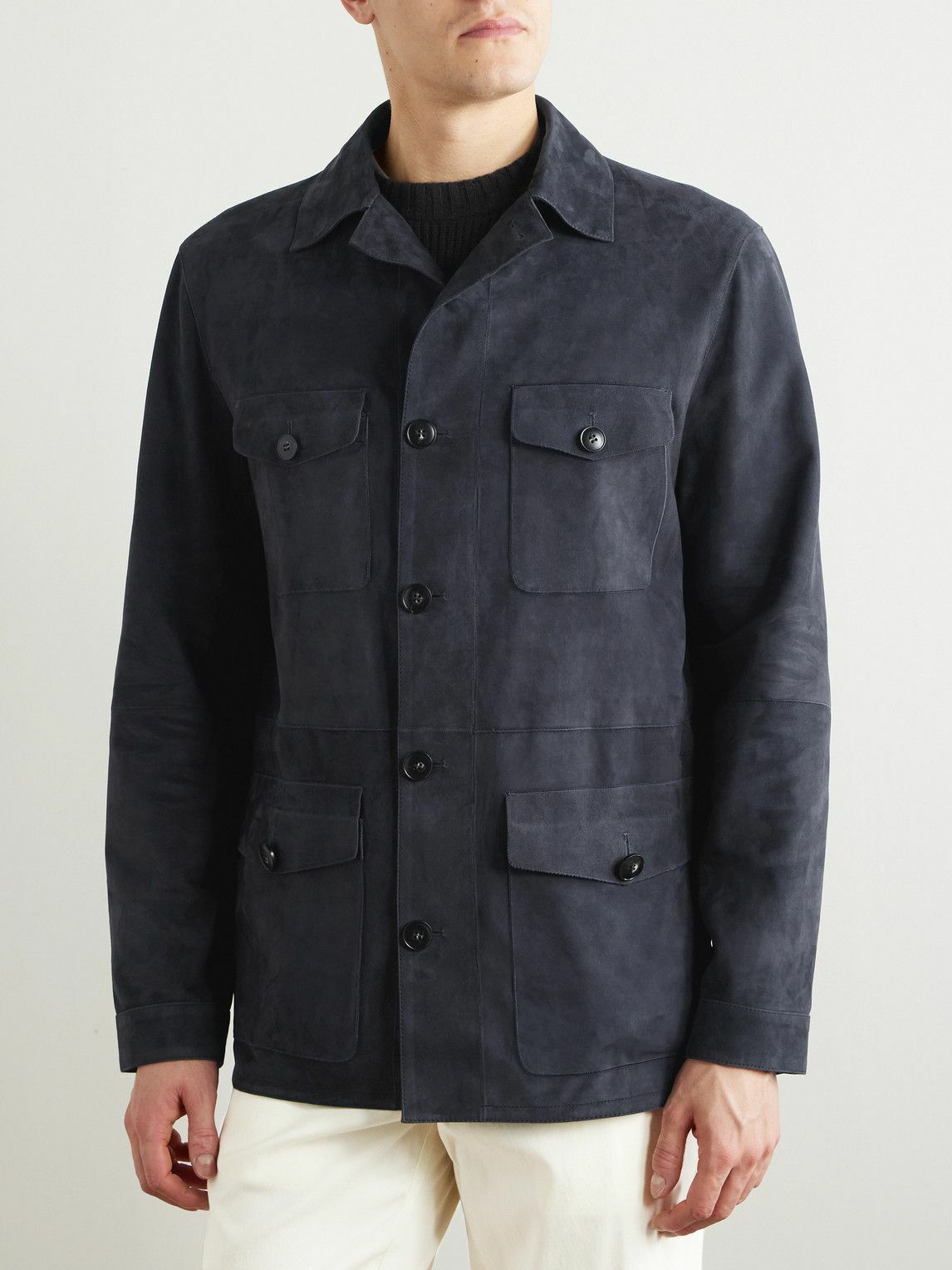 Canali - Suede Jacket - Blue