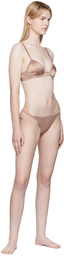 Fleur du Mal Beige V-String Thong