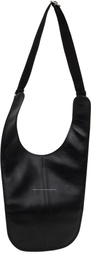 MM6 Maison Margiela Black Flat Saddle Mini Bag