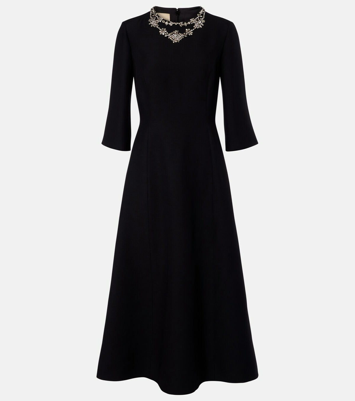 Valentino Crepe Couture embellished midi dress