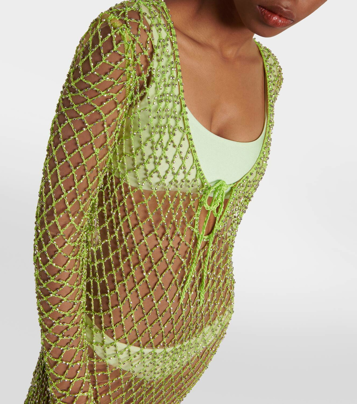 Self portrait fishnet crochet 2024 dress