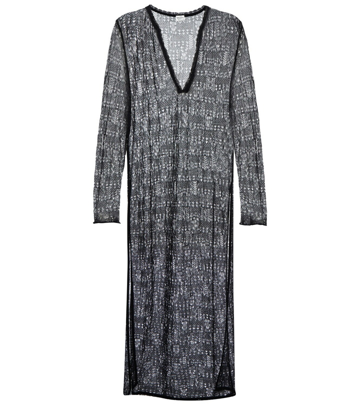Photo: Saint Laurent Pointelle knit kaftan
