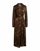 Manila Grace Womens Maxi dress in Brown