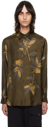 UMA WANG Brown Tab Shirt