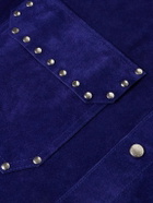 BODE - Studded Suede Jacket - Blue