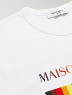 MAISON KITSUNÉ - The Trevor Project Printed Cotton-Jersey T-Shirt - White