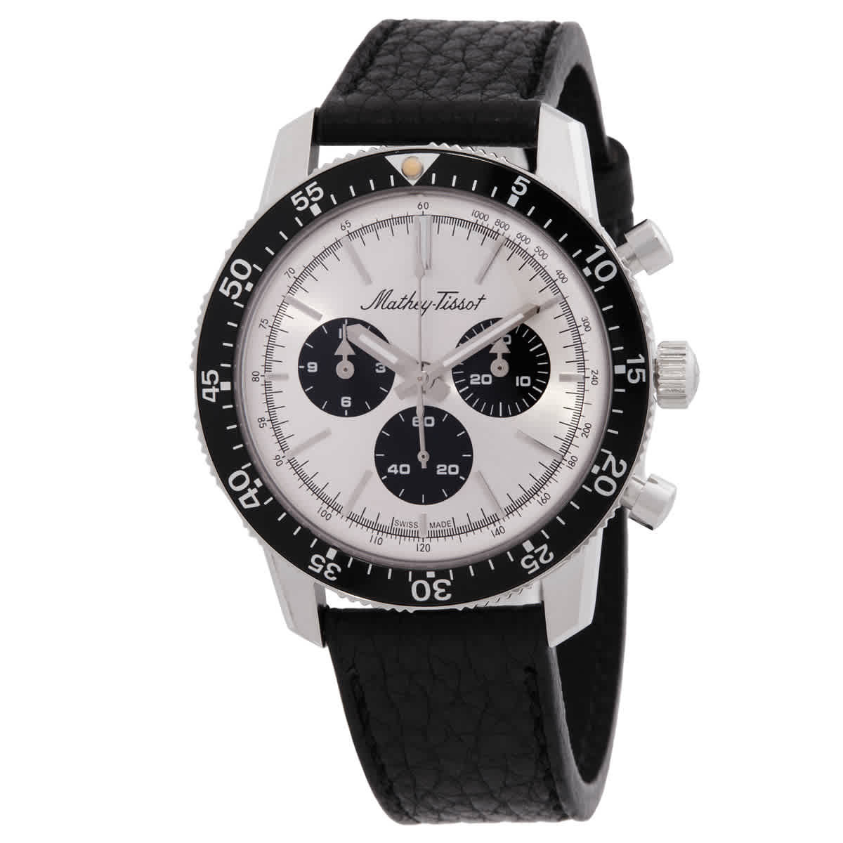 Mathey-Tissot 1968 Chronograph Automatic Silver Dial Mens Watch H1968SN