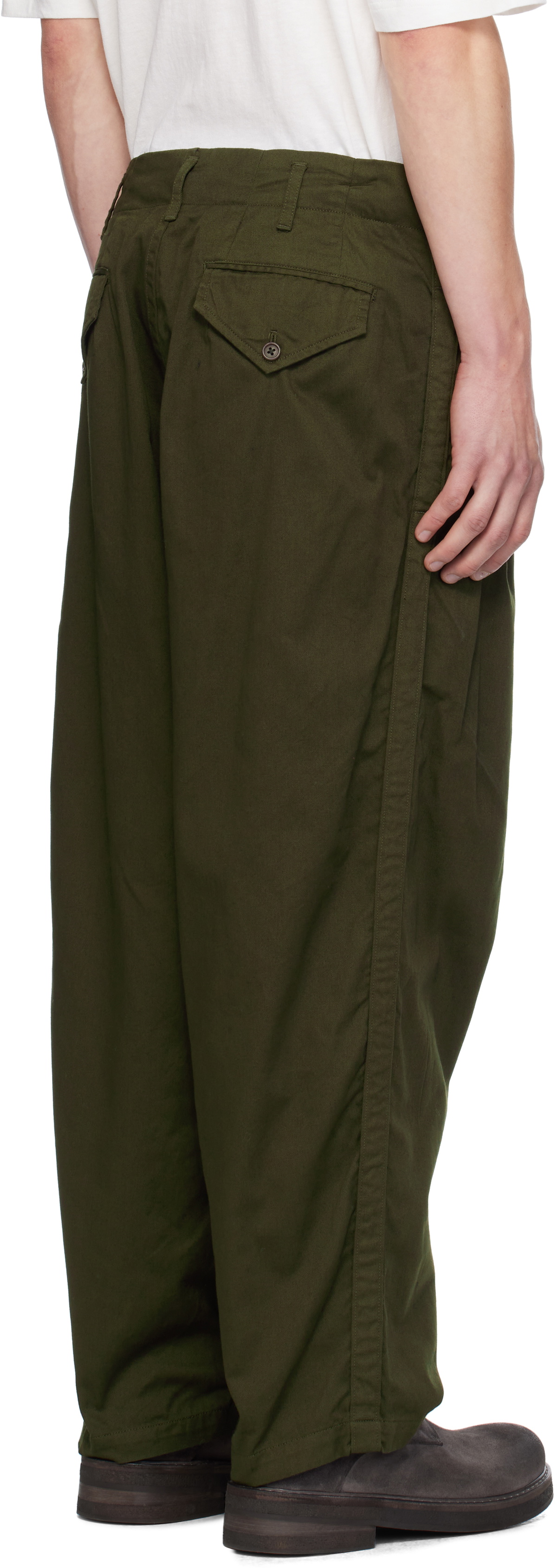 Y's For Men Khaki Katsuragi Trousers
