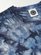 GOOD MORNING TAPES - Tie-Dyed Printed Organic Cotton-Jersey T-Shirt - Blue