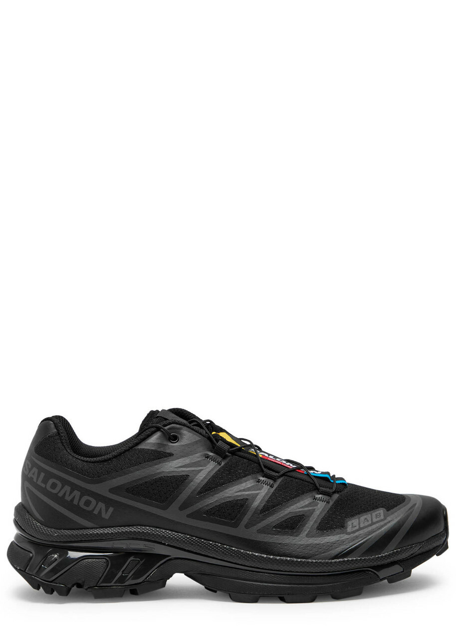 Salomon XT-6 Panelled Mesh Sneakers Black